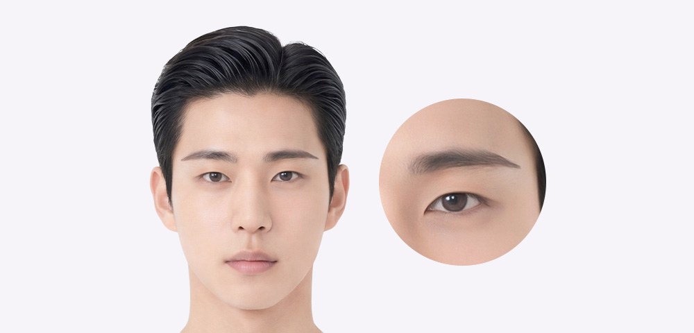 Brow design for a long face