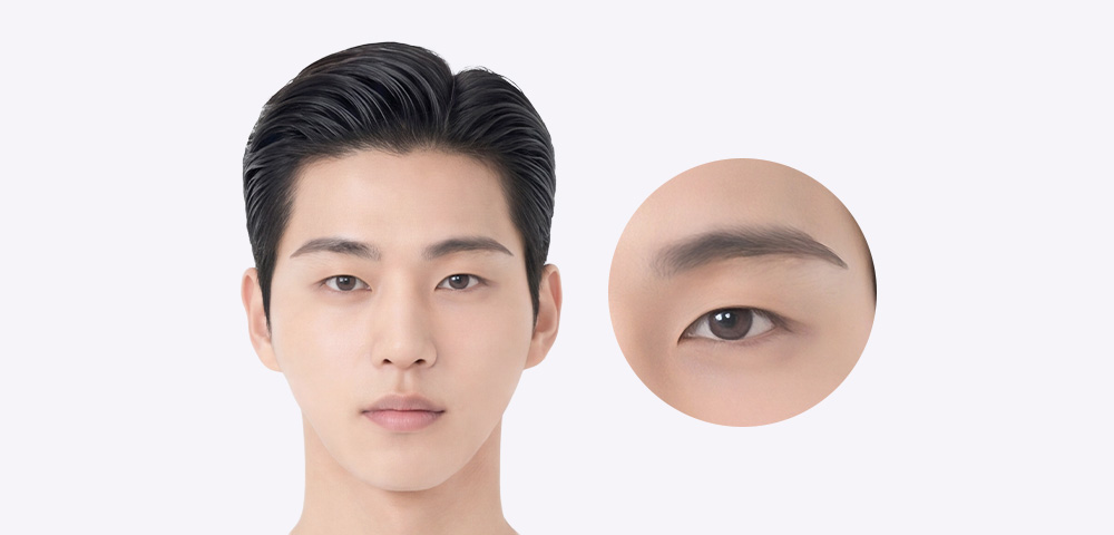 Brow design for a heart-shaped face