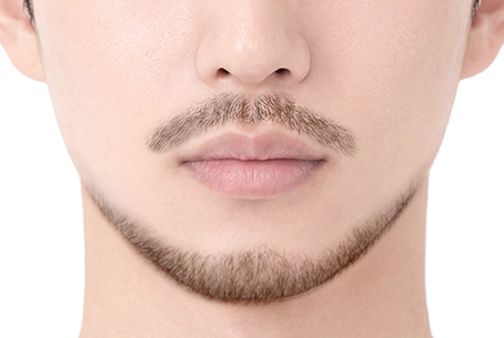 Mustache + chin beard